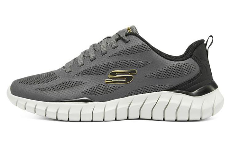 Skechers Overhaul 2.0 Breathable Lightweight Low-Top Casual Shoes Men's Gray Black