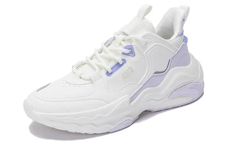 Anta Life Collection Slip Resistant Abrasion Resistant Low top Casual Shoes Women's White