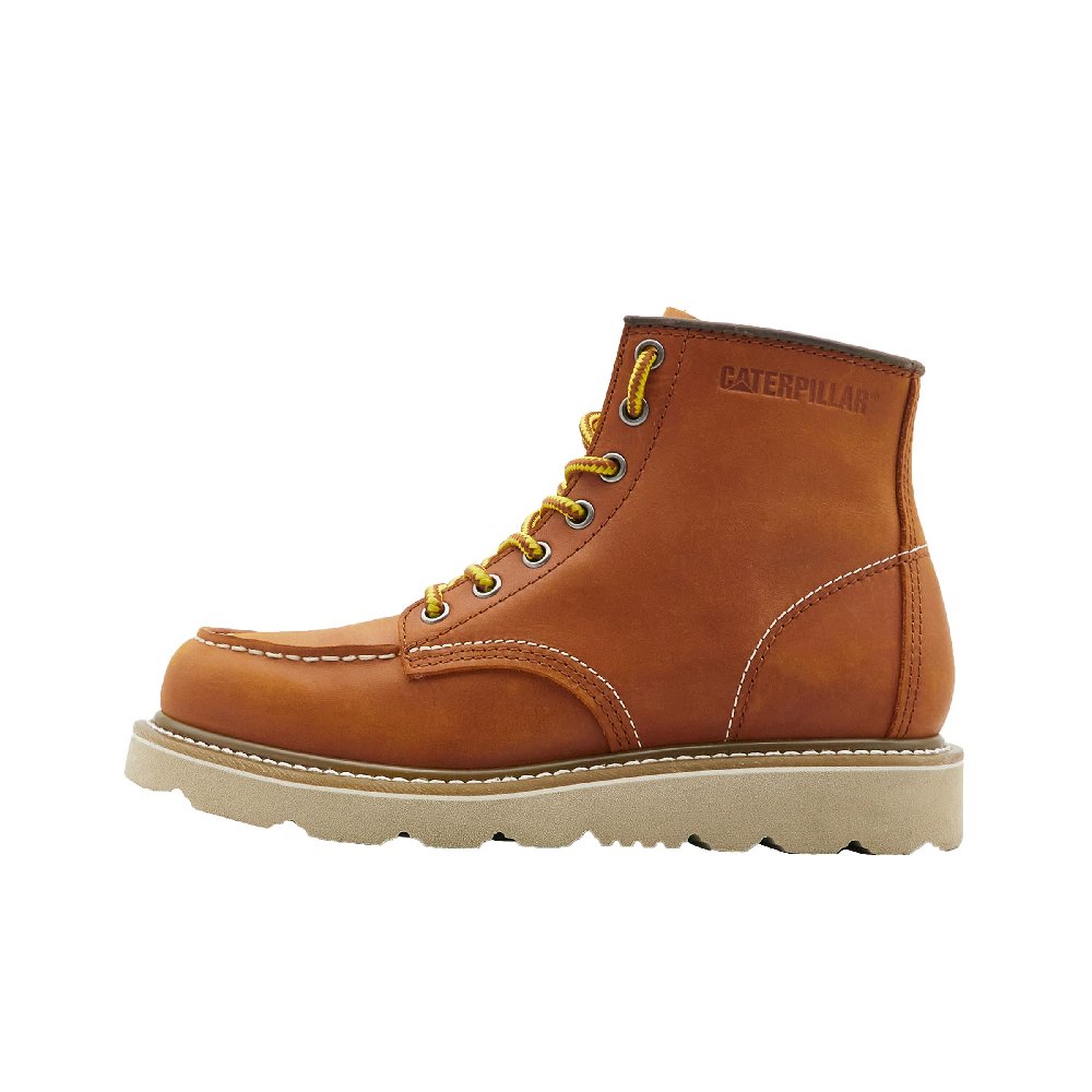 CAT Tradesman Mid WOS B4C Slip-Resistant Short Outdoor Boots Women's Brown