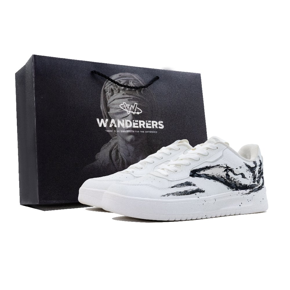 Anta Relaxed Slip Resistant Shock Absorbers Low Top Skateboard Shoes Men's White