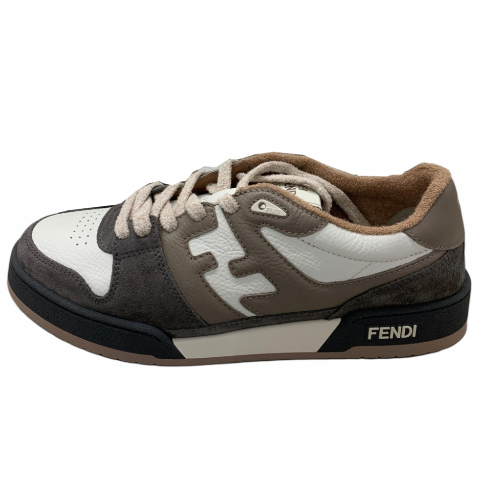 FENDI Match Low Top Grey Suede