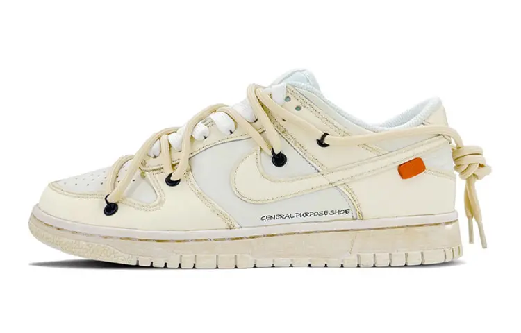 Nike Dunk Low top Skateboard Shoes GS Beige Yellow