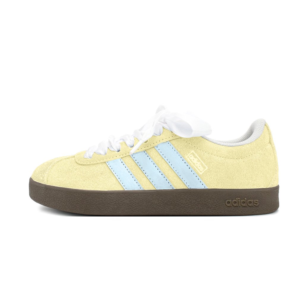 Adidas Neo VL Court 2.0 Low Top Skateboard Shoes Unisex Yellow