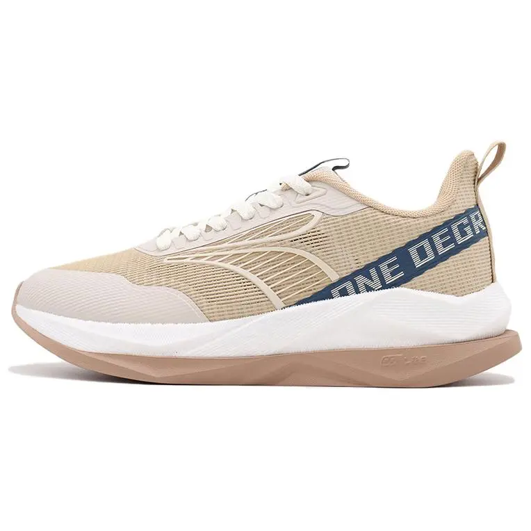 361° Slip Resistant Abrasion Resistant Low top Casual Racing Running Shoes Men's Beige Blue White