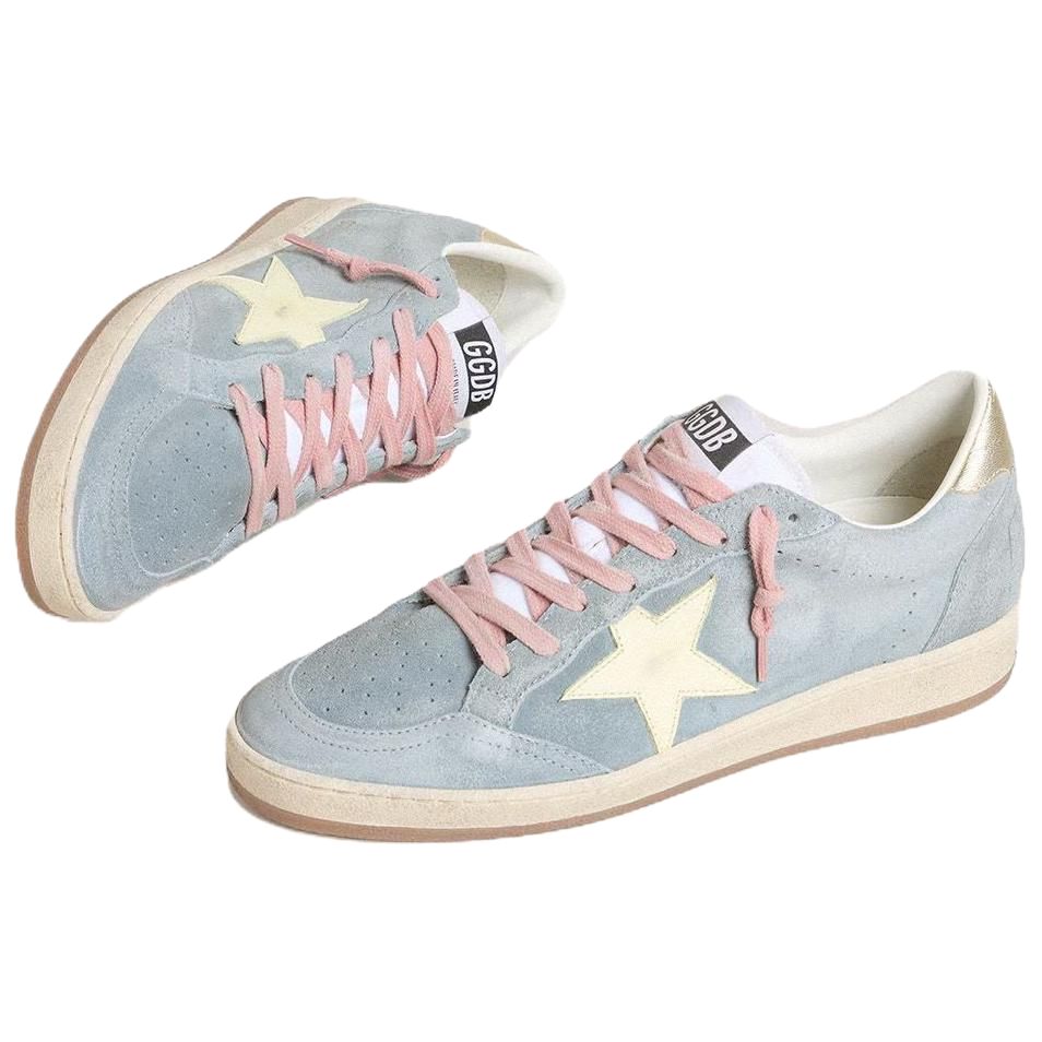 Golden Goose Ball Star Low Top Skateboard Shoes Women's Blue