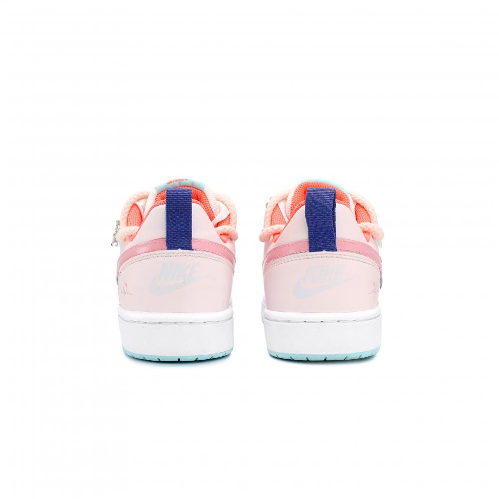 Nike Court Borough Wear resistant And Lightweight Low Top Skateboard Shoes GS Pink White купить в интернет-магазине Yoocart с быстрой доставкой по России.