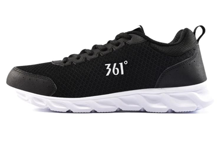 361° Anti Slip Wear Resistant Low Top Running Shoes Men's Black White