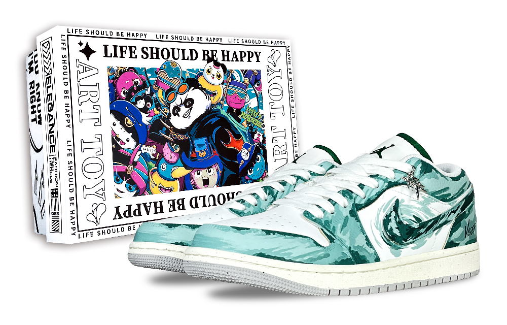 Jordan Air Jordan 1 Low Top Vintage Basketball Shoes Unisex Turquoise