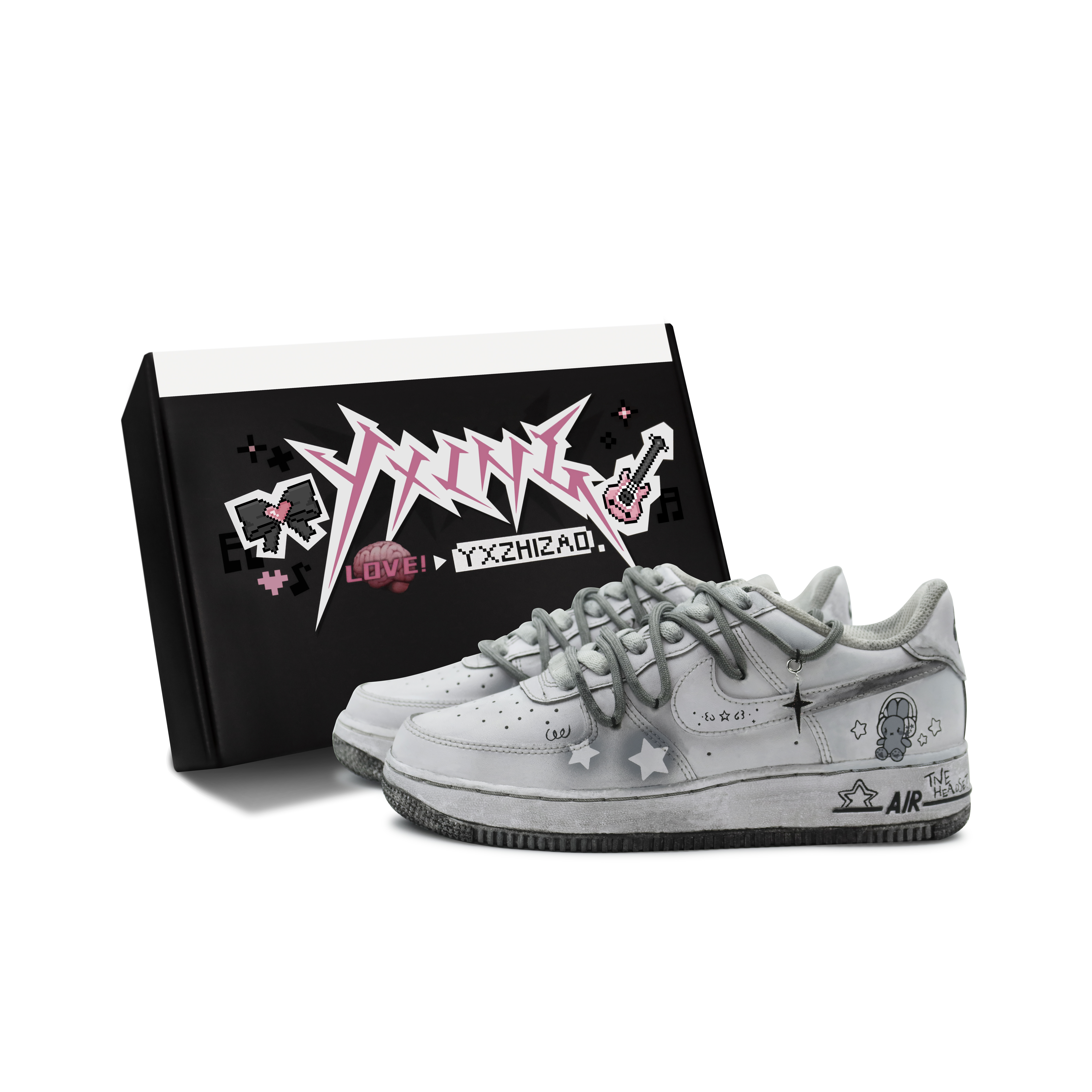 Nike Air Force 1 Low Skateboard Shoes Women's Distressed Grey