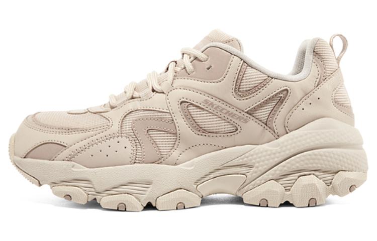 Skechers Cushioning Abrasion Resistant Support Low Top Chunky Sneakers Men's Beige
