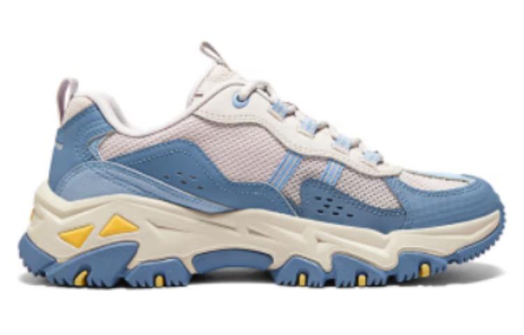 Skechers Cushioning Wear-Resistant Low-Top Casual Shoes Women's Blue Beige купить в интернет-магазине Yoocart с быстрой доставкой по России.
