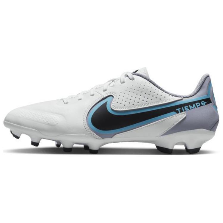 Nike Tiempo Legend 9 MG Rubber Short Studs Cushioned Anti Slip And Wear Resistant Lightweight Soccer Shoes Men's White