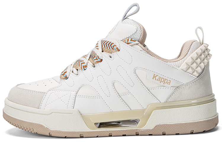 Kappa Anti-Slip Wear-Resistant Low-Top Skateboard Shoes Unisex Classic White