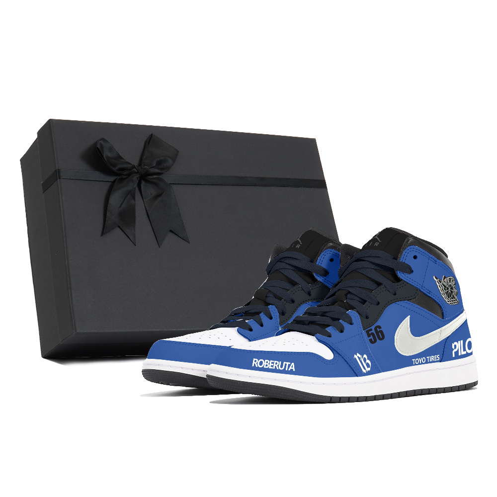 Jordan Air Jordan 1 Dust, Pilot, Box Abrasion Resistant Mid Top Vintage Basketball Shoes Men's Blue