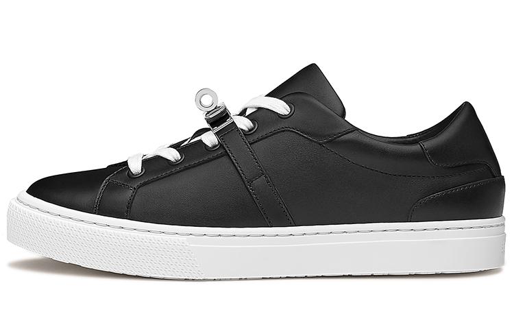 HERMES Low-Top Stylish Skateboarding Shoes Women's Black