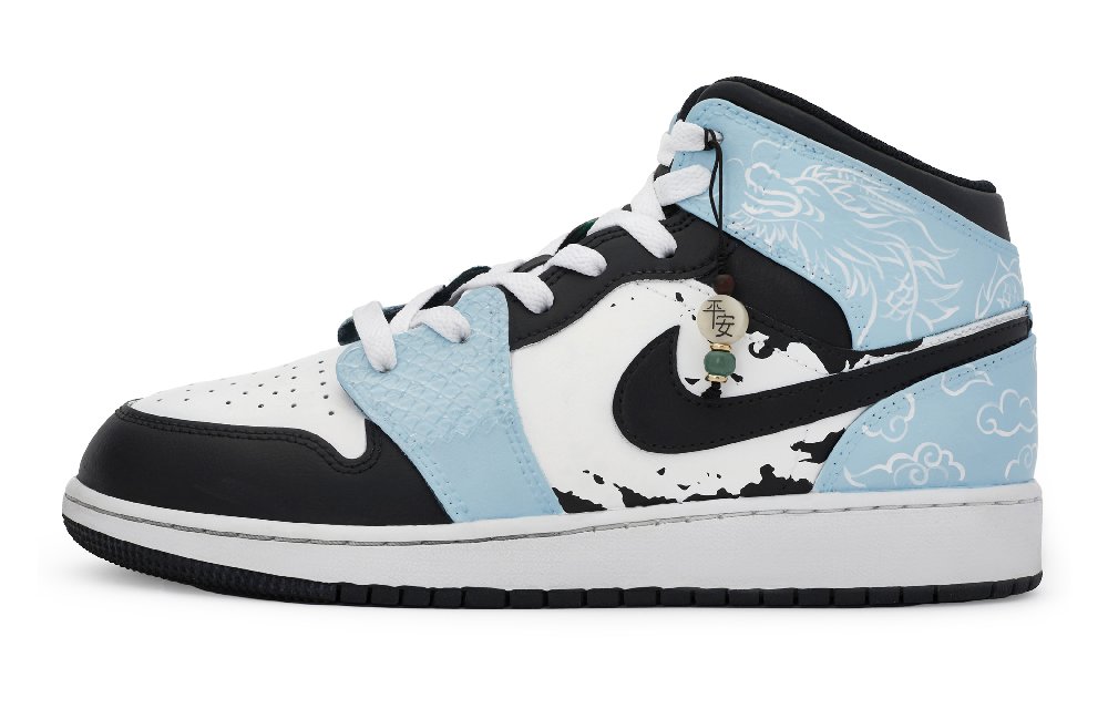 JORDAN Air JORDAN 1 Vintage Basketball Shoes Women's Mid Top Black