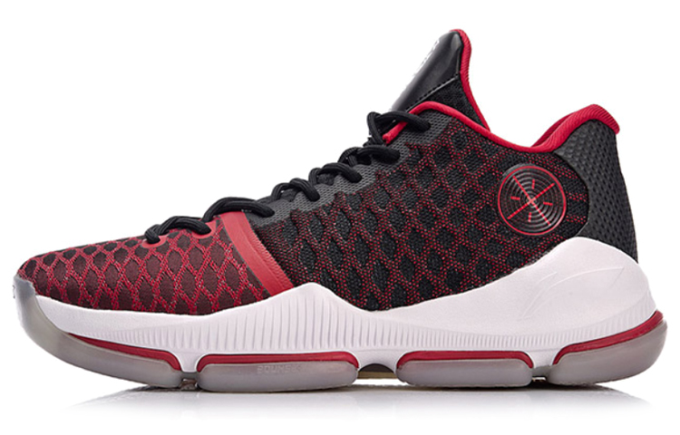 LINING WOW 1 Basketball Shoes Men Low-Top Black/Red