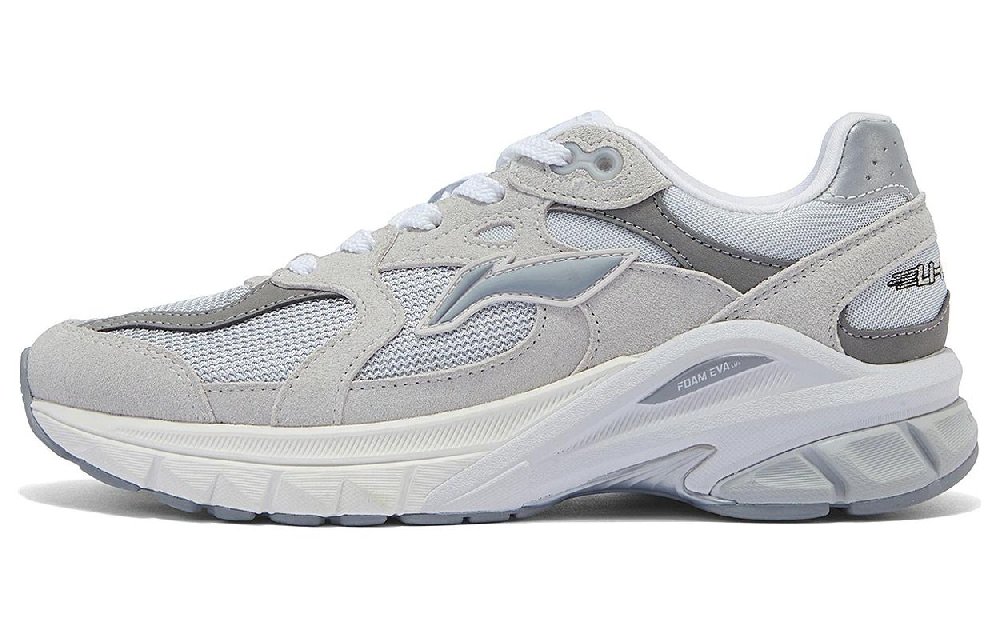 LiNing Furious Rider Runner Wear-Resistant Slip-Resistant Low-Top Casual Shoes Women's Gray