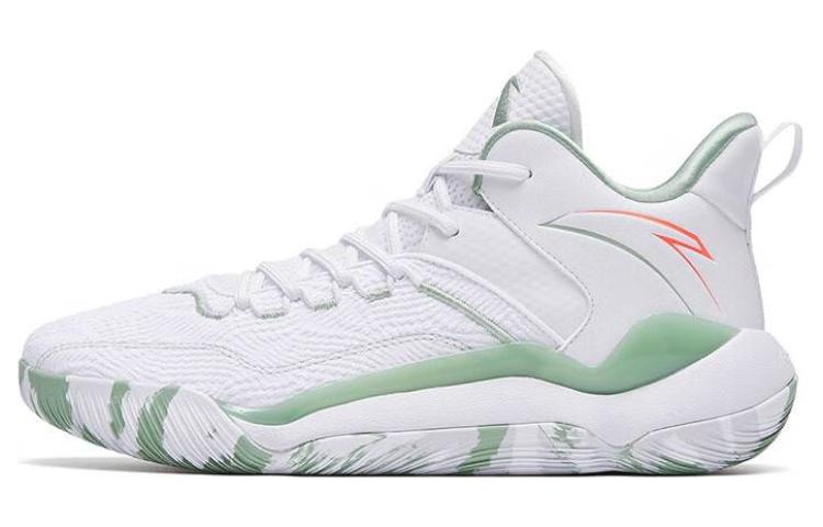 Anta Laser 4 Cushioning Anti-Slip And Wear-Resistant Mid-Top Basketball Shoes Men's White