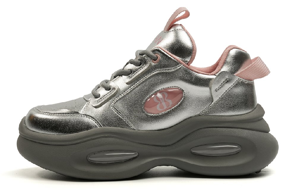 EBLAN Low Top Chunky Sneakers Women's Silver
