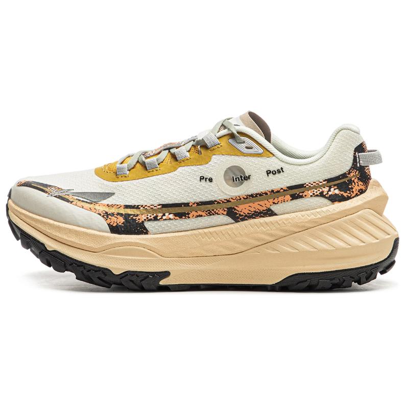 SOULLAND x LiNing Dilu Apus Technology Apus Silk Cushioned Slip-Resistant Low-Top Running Shoes Women's Beige Gold