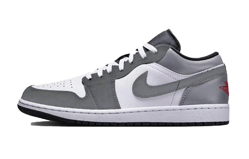 Jordan Air Jordan 1 Premium Zone Abrasion Resistant Low Top Vintage Basketball Shoes Unisex Silver