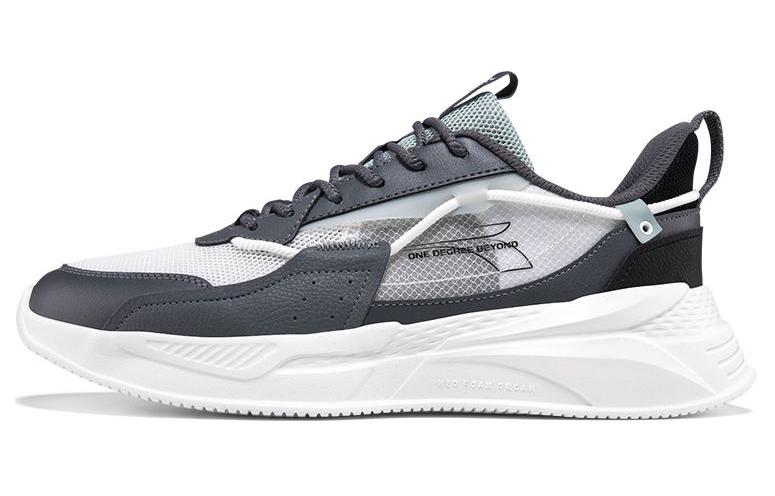361° Cushioned Slip-Resistant Low-Top Casual Shoes Men's White Gray