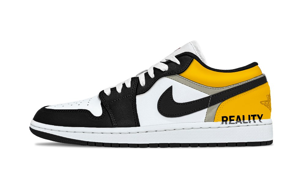 Jordan Air Jordan 1 Lakers Taxi Balance Low Top Vintage Basketball Shoes Unisex Neon Yellow