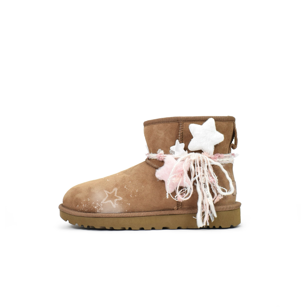 UGG CLASSIC MINI Warm And Wear-Resistant Short Snow Boots Women's Camel