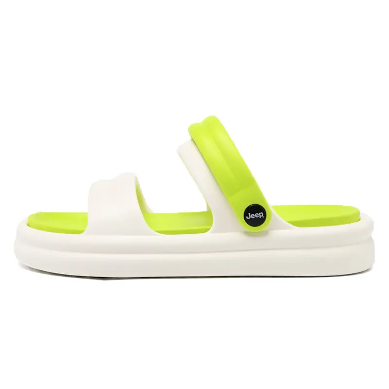 Jeep Beach Sandals Unisex White Green