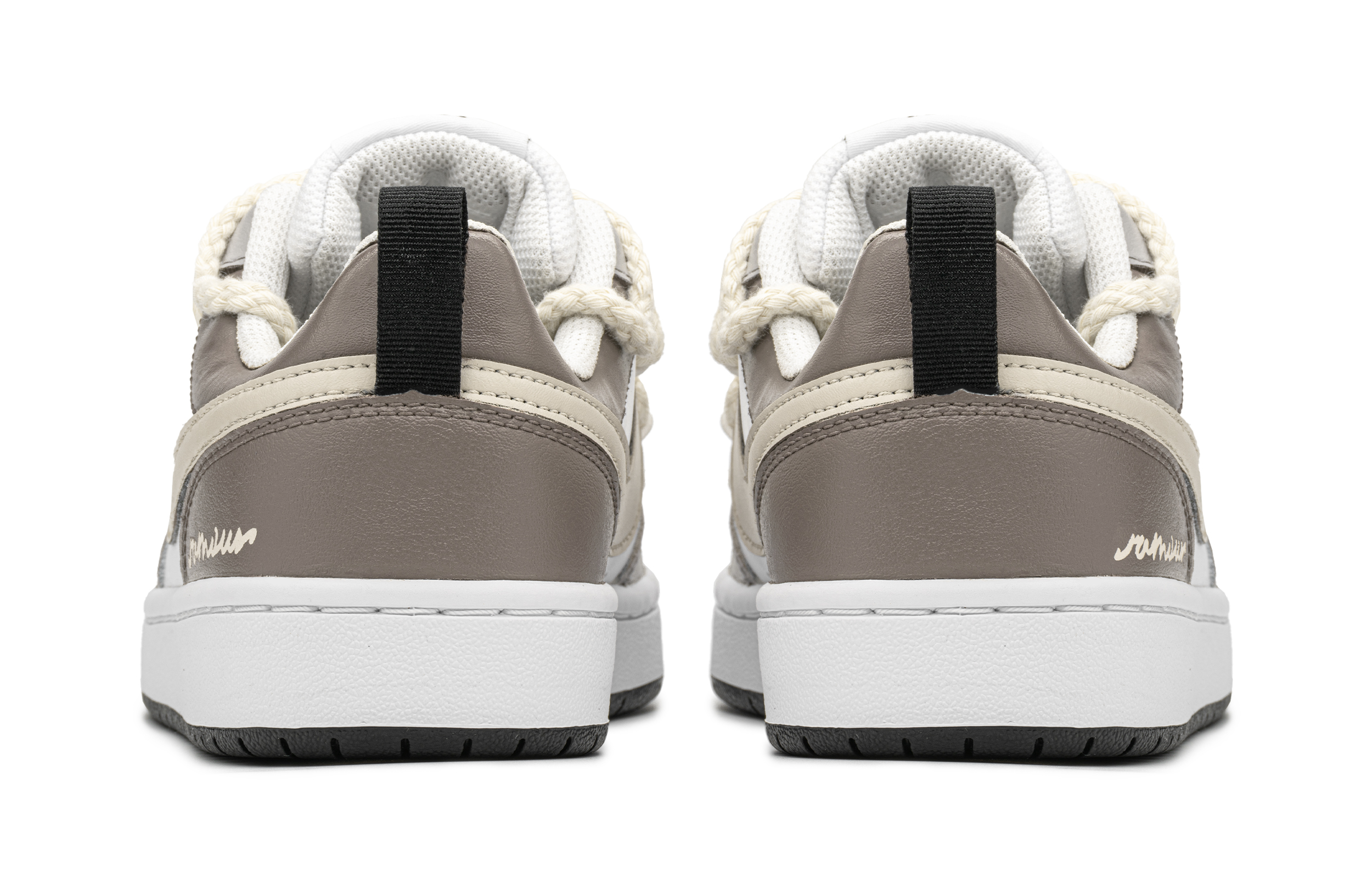 Nike Court Borough Skateboard Shoes Women's Low-Top Gray/Brown/Beige