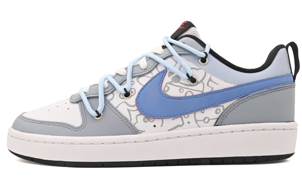 Nike Court Borough Low 2 Low-Top Skateboard Shoes GS Blue Gray
