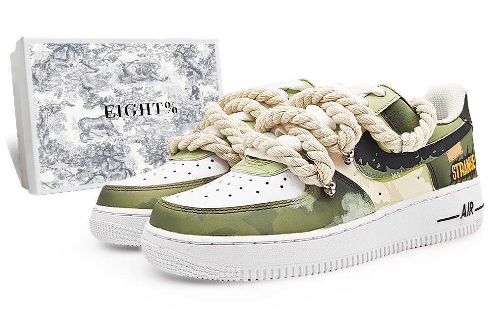 Nike Air Force 1 Wear-Resistant Low-Top Skateboard Shoes Unisex White Green