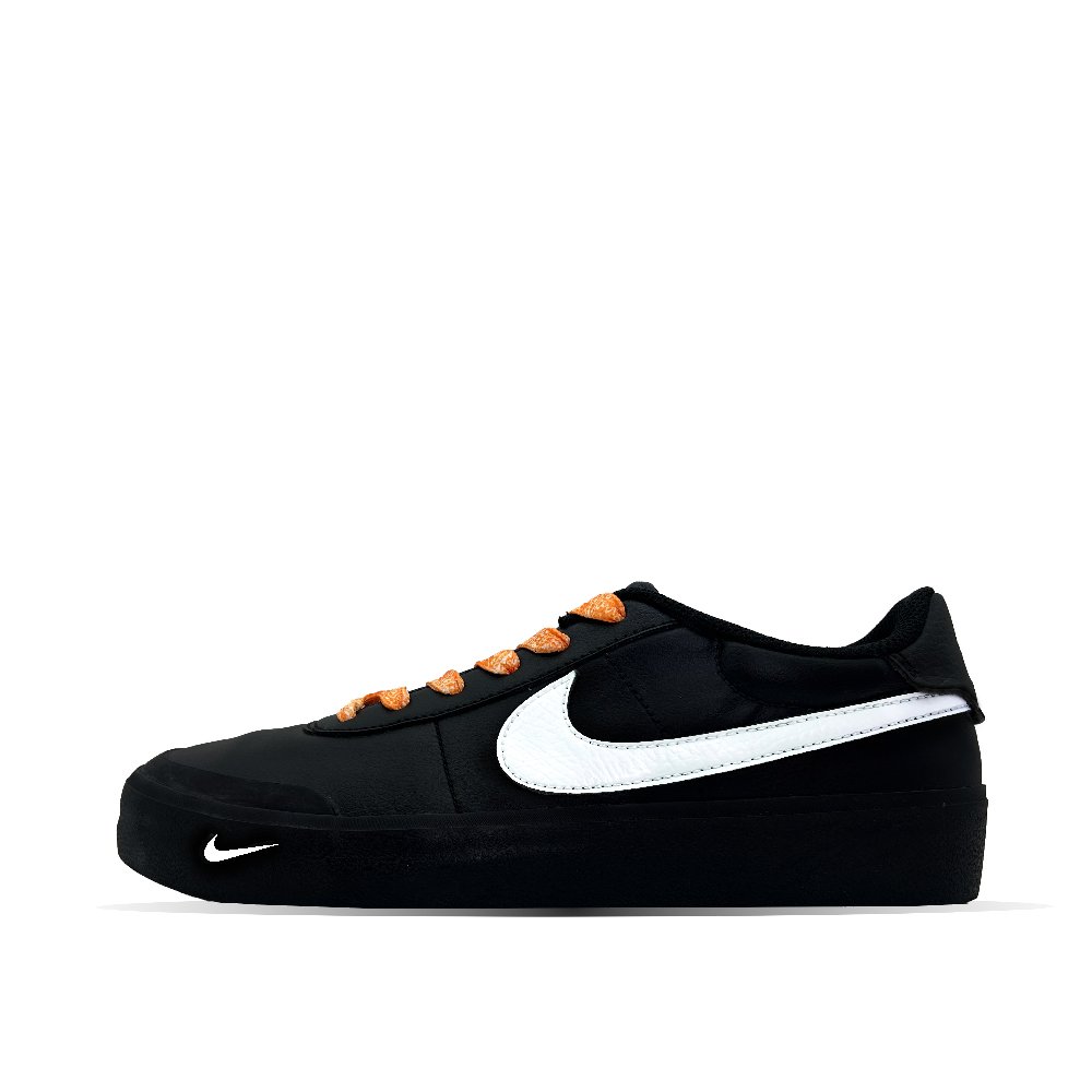 Nike Court Shot Skateboard Shoes Men Low Top Black White Yellow