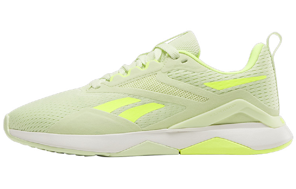 Reebok Nanofle Slip-Resistant Breathable Low-Top Training Shoes Women's Cyan Yellow