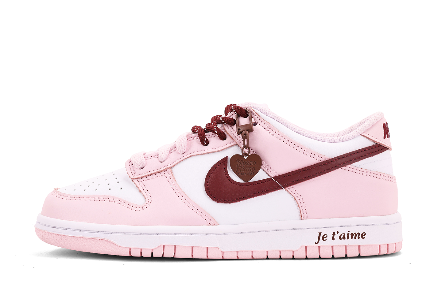 Nike Dunk Skateboard Shoes Women's Low top White Pink