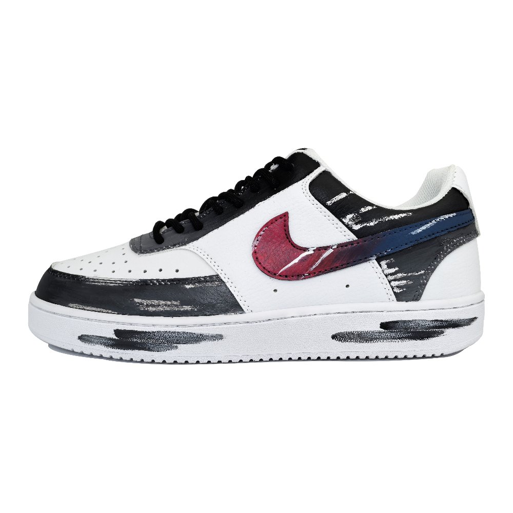 Nike Court Vision 1 Urban Mi Hong Low Top Skateboard Shoes Unisex Black Red