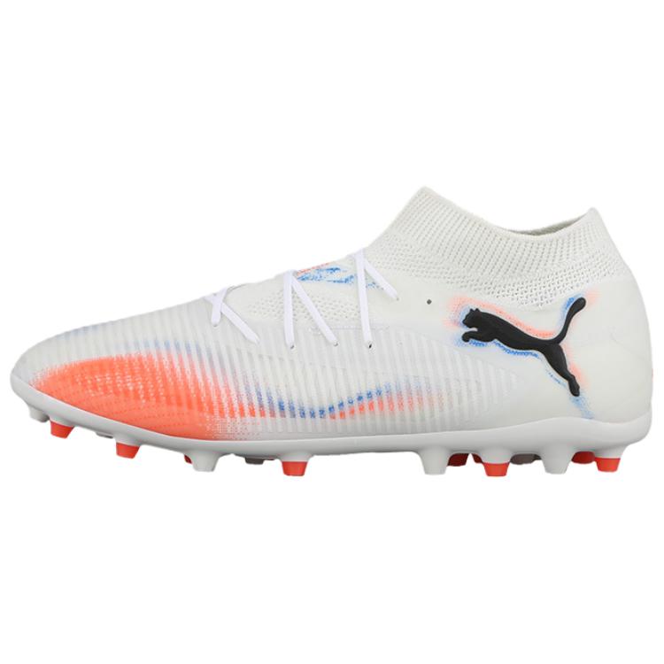 PUMA FUTURE 8 MG Multi Ground Artificial Ground, Natural Ground Soccer Shoes Unisex White Red