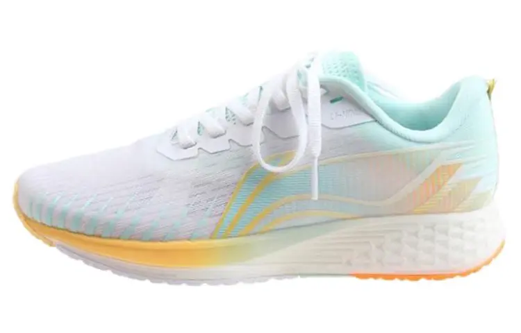LiNing Red Hare 4 Slip Resistant, Abrasion Resistant, Breathable Low top Running Shoes Women's White Blue Yellow