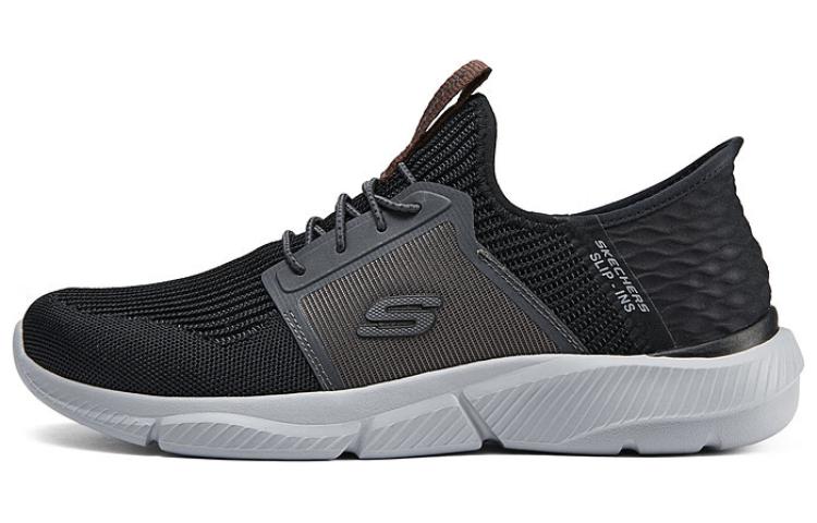 Skechers Wear-Resistant Low-Top Casual Shoes Men's Black Gray