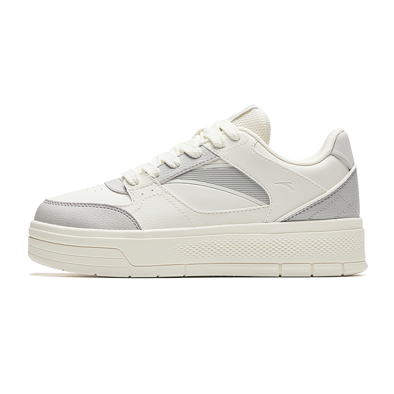 Anta Muffins Cushioning Wear-Resistant Low-Top Skateboard Shoes Women's White Gray