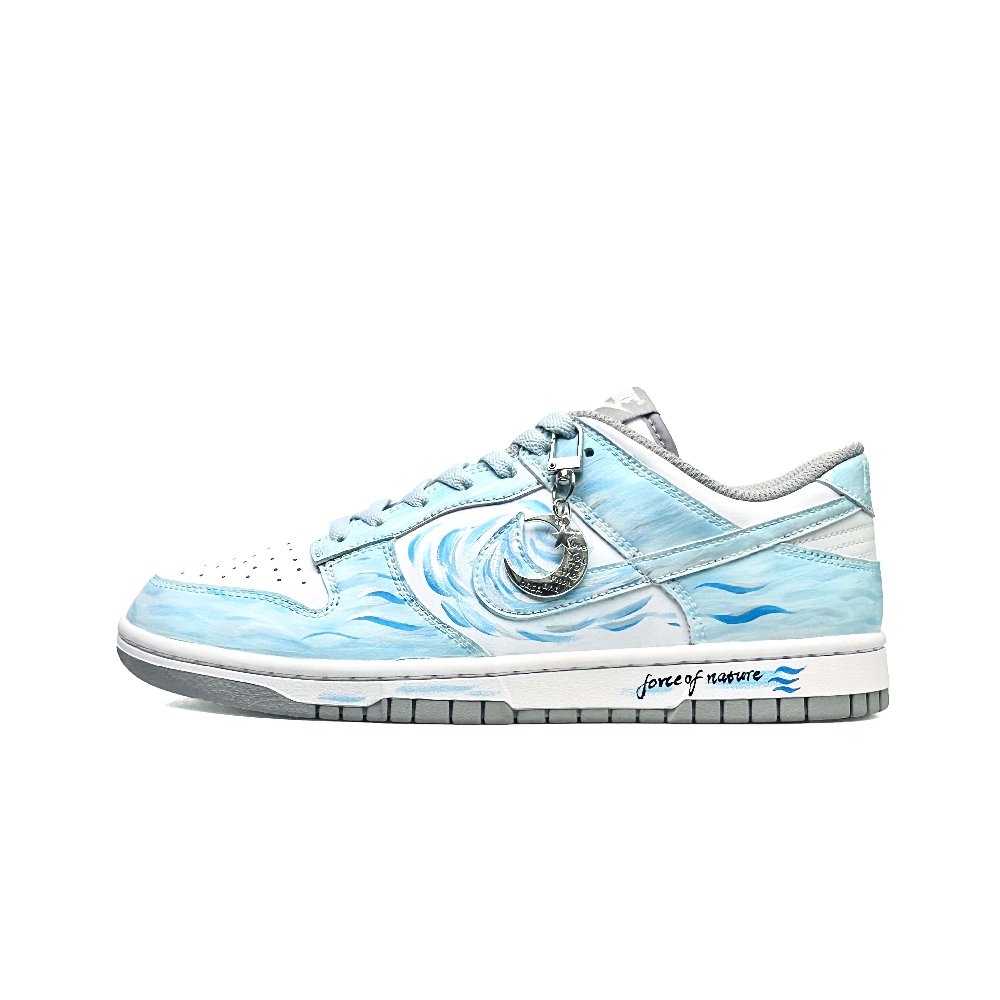 Nike Dunk Tide Stride Abrasion Resistant Low Top Skateboard Shoes Unisex Sea Blue