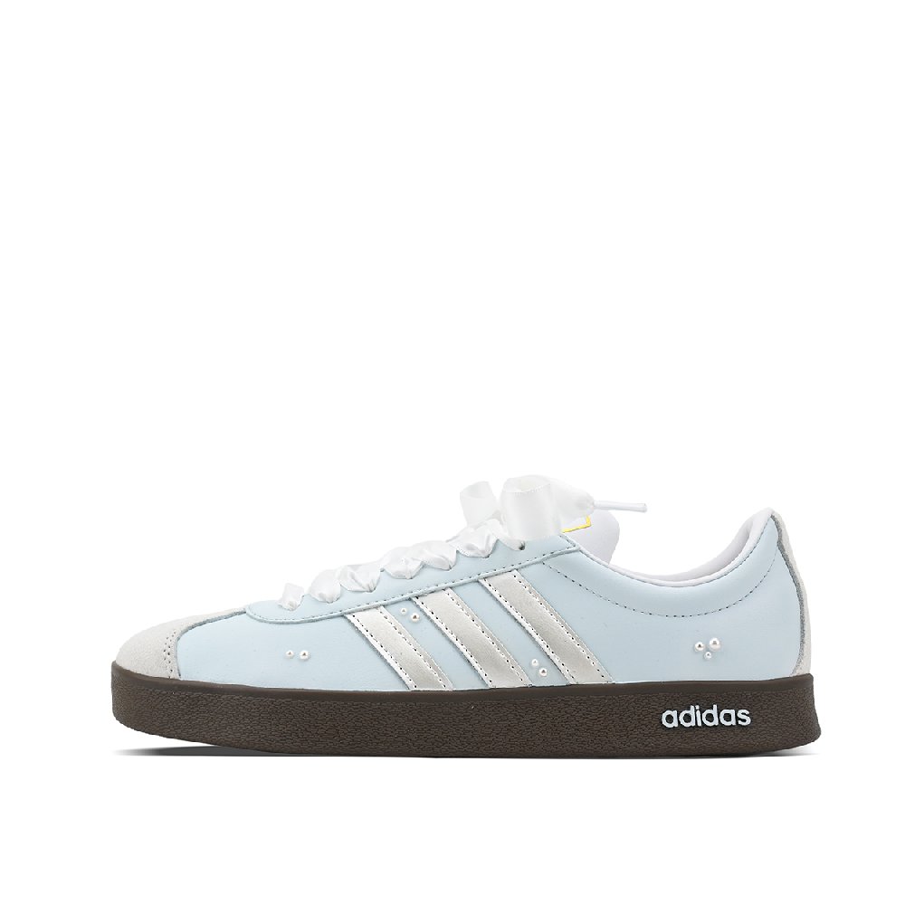 Adidas Neo VL Court 2.0 Low Top Skateboard Shoes Unisex Blue Silver