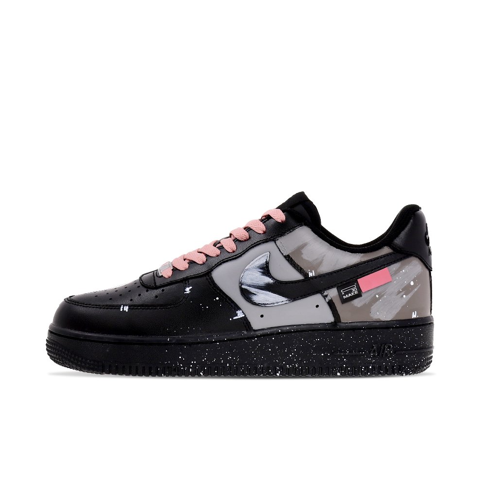 Nike Air Force 1 Low Top Skateboard Shoes Unisex Black