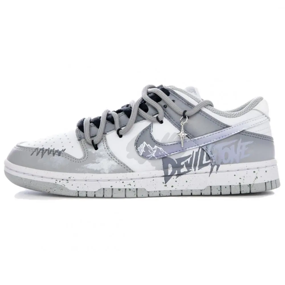 Nike Dunk Skateboard Shoes Unisex Gray Blue