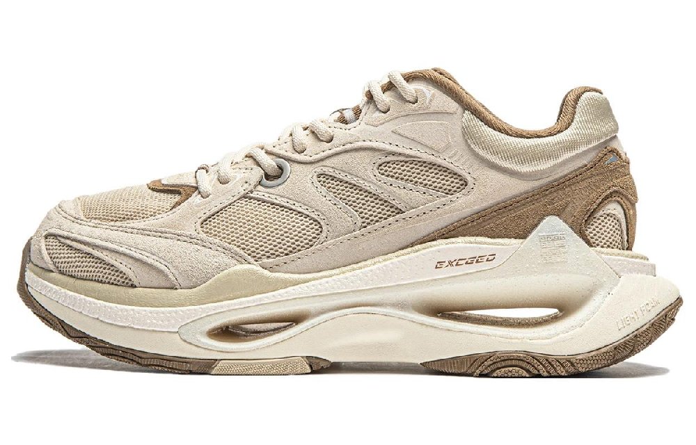 LiNing Beyond Infinity Anti-Slip Wear-Resistant Low-Top Casual Shoes Women's Light Brown