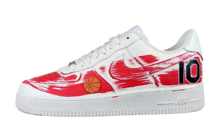 Nike Air Force 1 Low Air Force 1 Low-Top Skateboard Shoes Men's White Red