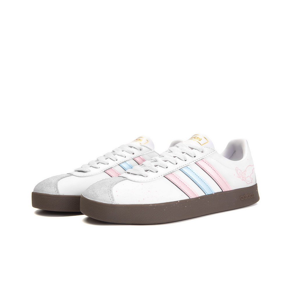 Adidas Neo VL Court 2.0 Anti Slip Wear Resistant Low Top Skateboard Shoes Unisex Pink Blue White