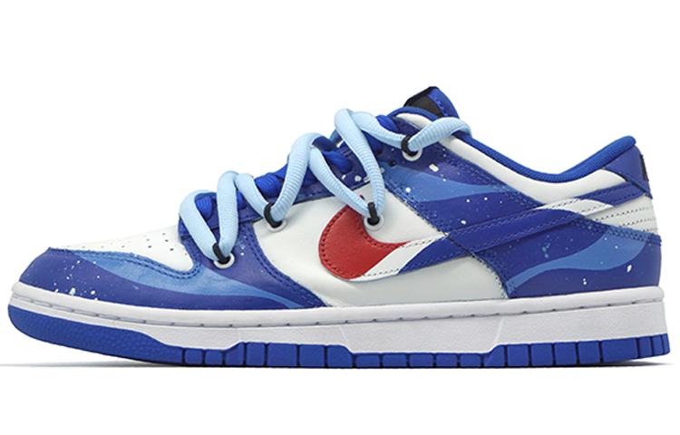 Nike Dunk Low Top Skateboard Shoes Men's Blue White Red