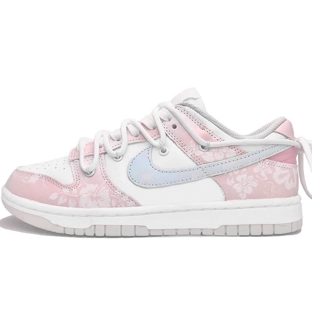 Nike Dunk Skateboard Shoes Women's Low-Top Pink/White/Blue